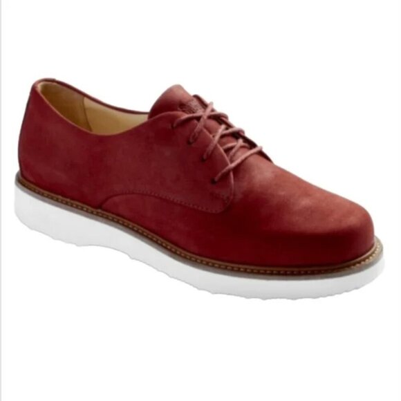 Samuel Hubbard Women's Casual Walking Shoe sz 8 Oxford Rust Nubuck Preppy EUC - Picture 1 of 12